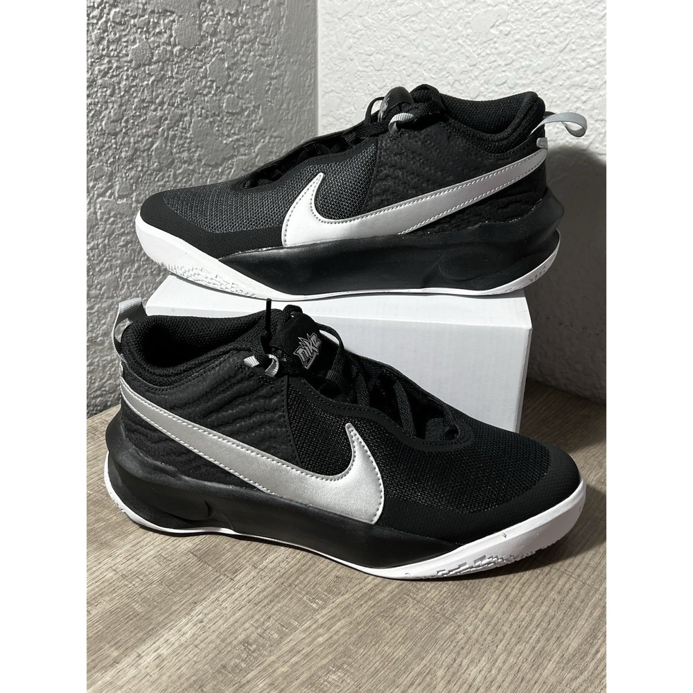 Nike‎ Team Hustle D 10nBoys Basketball Sneaker Shoe Black Size 4.5Y CW6735-004